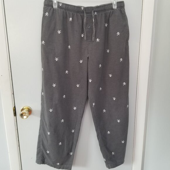 Merona Other - Skull pajama pants L gray and white